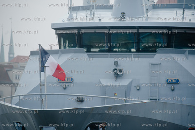 Gdansk. Nabrzeze Motlawy. Wizyta nalezacego do francuskiej...