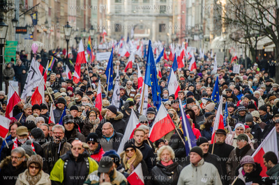 Gdansk. Manifestacja w obronie Wolnych Mediow zorganizowana...