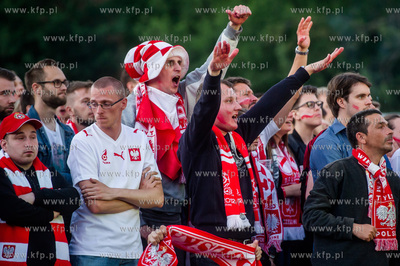 Gdansk. Targ Weglowy. Strefa kibica, gdzie mieszkancy...