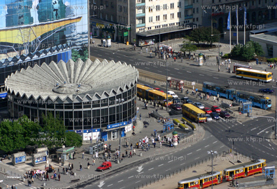 Warszawa z tarasu widokowego na 30 pietrze Palacu Kultury...