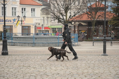 Wejherowo. Grupa AT policji sprawdza teren przed wizyta...