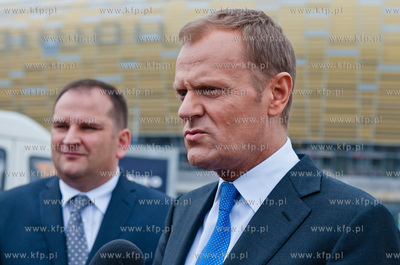 Gdansk. Stadion PGE Arena. Nieoficjalna wizyta premiera...