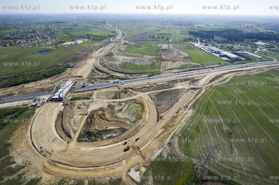 Gdansk. Budowa obwodnicy poludniowej z lotu ptaka....