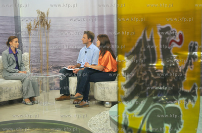 Studio telewizji CSBTV w Rumi. Nagranie programu "...