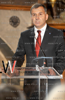 Gdansk, Dwor Artusa. Janina Ochojska, szefowa Polskiej...