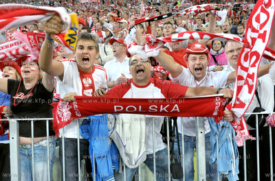 Gdansk. Stadion pilkarski PGE Arena. Mecz towarzyski...