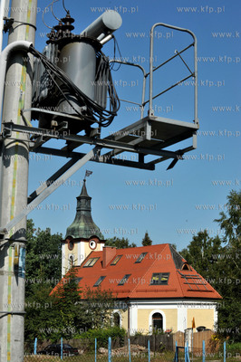 Wies Sulmin na Kaszubach w gminie Zukowo.Dawny kosciol...