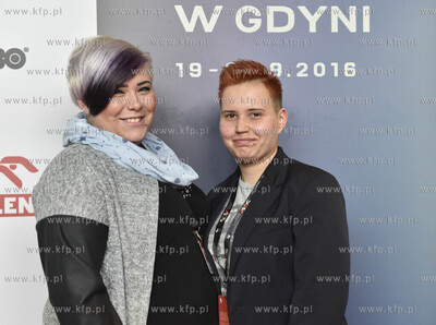 41. Festiwal Filmowy w Gdyni.Nz. aktorki z filmu Fale,Katarzyna...