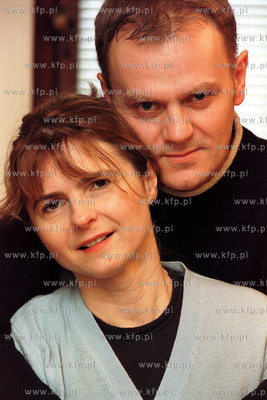 Donald Tusk z zona Malgorzata. 5.12.2000 fot. Wojtek...