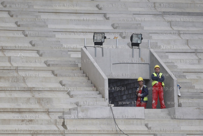 Gdansk. Budowa stadionu pilkarskiego PGE Arena.
06.04.2011
fot....