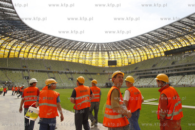 Gdansk. Budowa stadionu PGE Arena Gdansk. Obiekt ten...