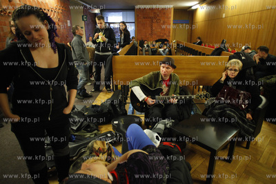 Gdansk. Budynek Not. Precasting do programu telewizji...