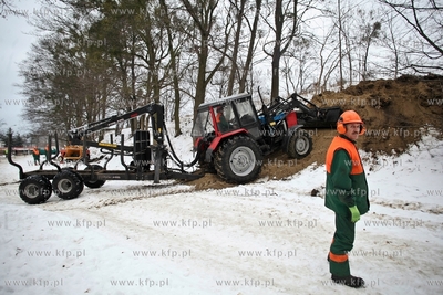 Wycinka drzew pod budowe trasy Pomorskiejpomorks Kolei...