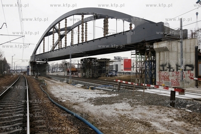 Budowa wiaduktu  Pomorskiej Kolei Metropolitalnej w...