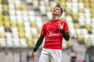 Stadion Gdańsk. Mecz towarzyski drużyn piłkarskich...