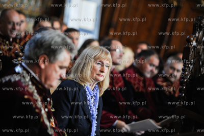 Gdansk. Dwor Artusa. Uroczysta Sesja Rady Miasta. Nadanie...