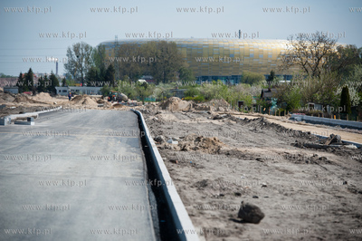 Gdansk. Budowa ulic i torowisk na ul Hallera i Uczniowskiej,...