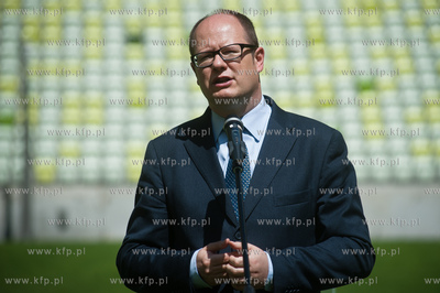 Gdansk. Stadion PGE Arena. Konferencja prasowa pt....