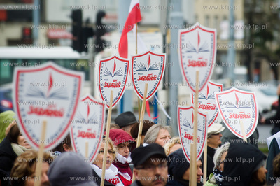 Gdansk. Manifestacja niezadowolonia, zorganizowana...