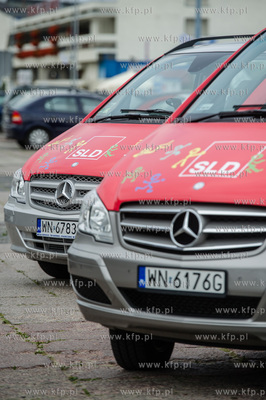 Gdynia. Skwer Kosciuszki. Lato z SLD. Leszek Miller...