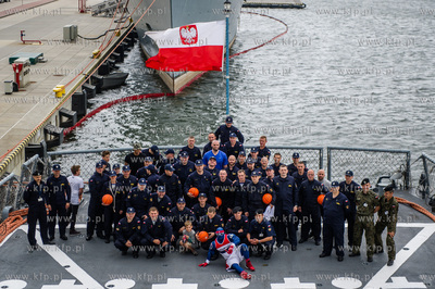 Koszykarz Marcin Gortat odwiedza Port Wojenny w Gdyni...