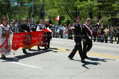 USA. Chicago. Parada 3-majowa zorganizowana przez Polonie....
