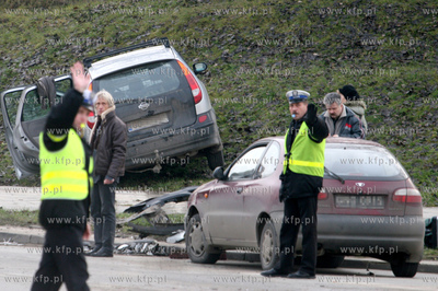 Gdansk. Wypadek na ul. Rakoczego na skrzyzowaniu przy...
