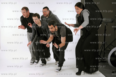 Sesja zdjeciowa Kabaretu Limo. Na zdjeciu Ewa Blachnio,Wojciech...