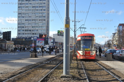 Gdansk Wrzeszcz. Przystanek tramwajowy na al. Grunwaldzkiej....