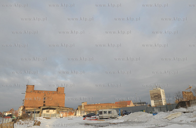 Gdansk. Wyspa Spichrzow. Nz. stary elewator zbozowy...