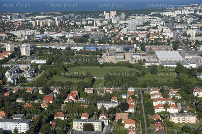Gdansk Oliwa z lotu ptaka. Tereny pomiedzy ul. Polanki,...
