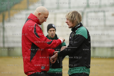 Gdańsk. Stadion przy ul. Traugutta. Trening drużyny...