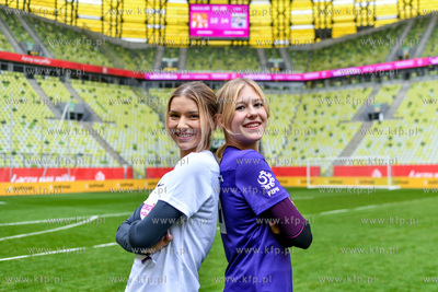 Mecz drużyn influencerek na Polsat Plus Arenie Gdańsk....