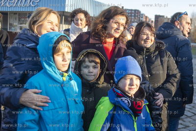 Plac Solidarności w Gdańsku. Uroczystość złożenia...