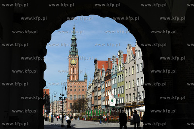 Gdansk, Dlugi Targ. Gotycki Ratusz Glownego Miasta...