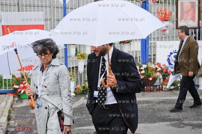Gdansk. Plac Solidarnosci. Wizyta Komitetu Stalych...