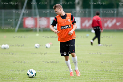 Gdansk. Pierwszy trening Reprezentacji Polski w pilce...