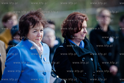 Gdansk. Uroczystosc wmurowania kamienia wegielnego...