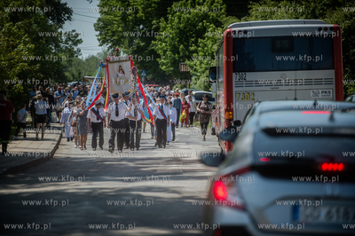 Żuławki. Procesja Bożego Ciała w parafii pw. Narodzenia...