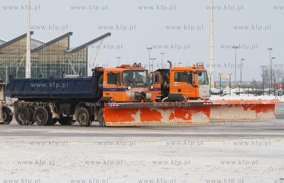 Gdansk, Rebiechowo. Akcja zima w Porcie Lotniczym Gdansk...