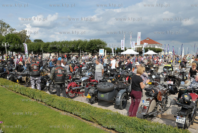 Sopot. Skwer Kuracyjny. Zlot zabytkowych motocykli....