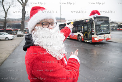 Mikołajkowy przejazd autobusem linii 124 GAiT w Gdańsku....