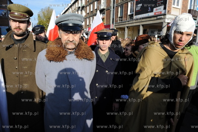 Gdansk, huczne obchody 90 rocznicy odzyskania niepodleglosci....
