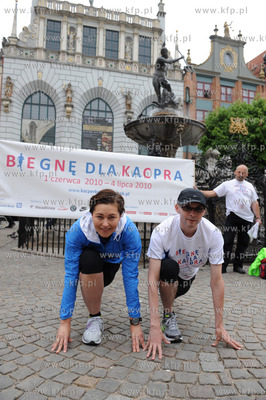 Gdansk, Dlugi Targ. Beata Sadowska wraz z Dariuszem...