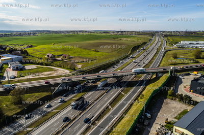Węzeł na trasie S6 na wysokości Straszyna. 11.05.2017...