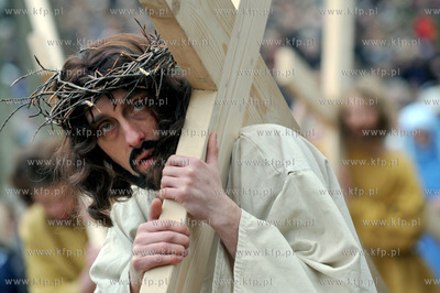 Wejherowo. Droga Krzyzowa. Inscenizacja Meki Panskiej...