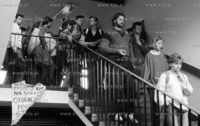 Strajk studencki na Uniwerytecie Gdanskim w Gdansku....