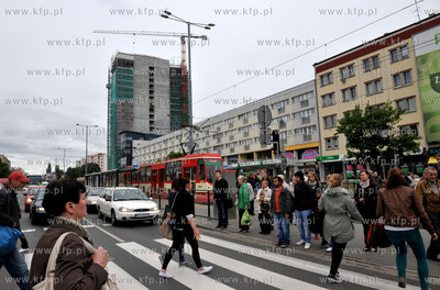 Gdansk. Wrzeszcz. Budowa Centrum Biurowego Neptun przy...