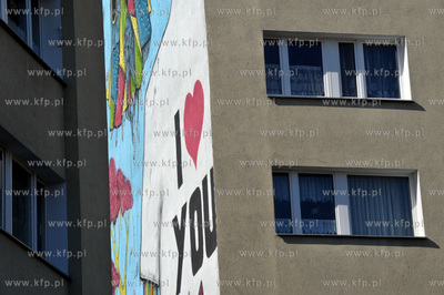 Gdańsk Zaspa. Jedna z prac Kolekcji Malarstwa Monumentalnego....