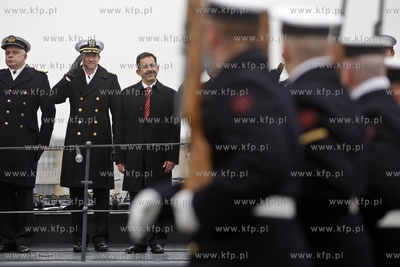 Gdynia. ORP Blyskawica. Wizyta ambasadora Stanow Zjednoczonych...